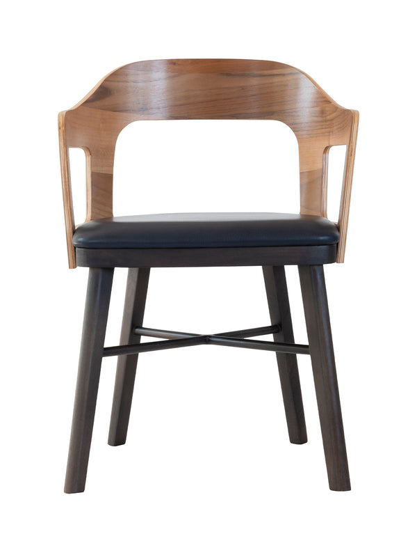 Stuhl aus Buchensperrholz und Walnussholz | Modell MOZI C