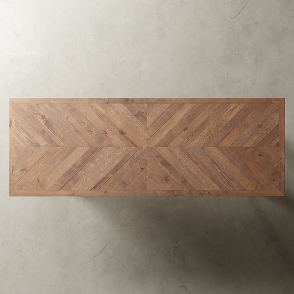 Handgefertigter Esstisch aus massivem Eichenholz | Modell BONE