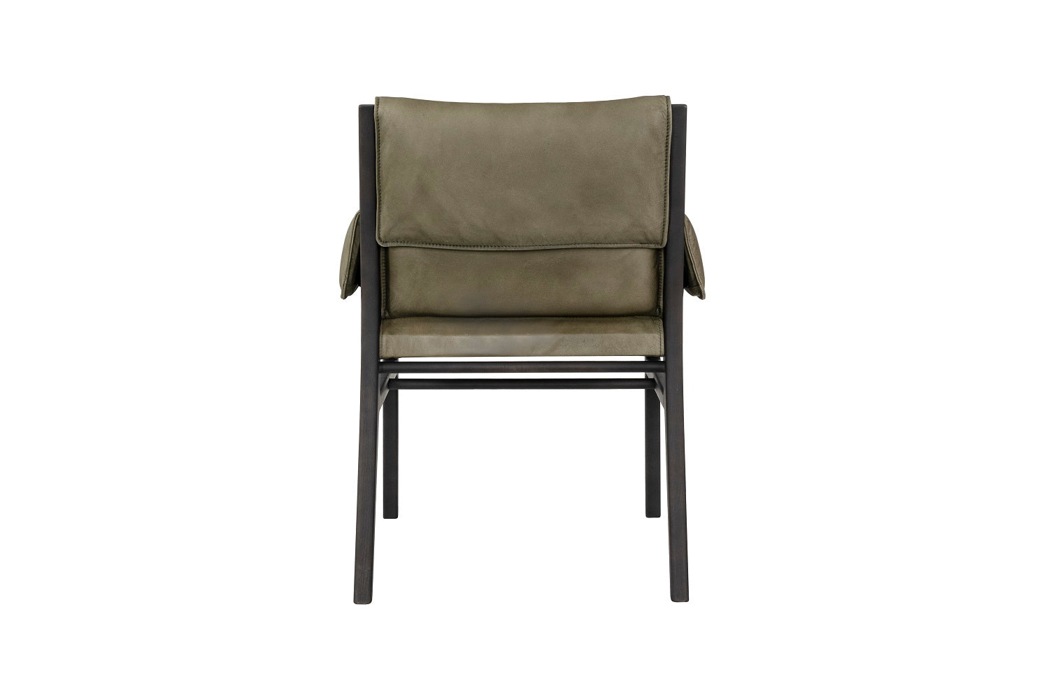  Moderner Stuhl mit Lederarmlehne und Holzrahmen | Modell CELIO