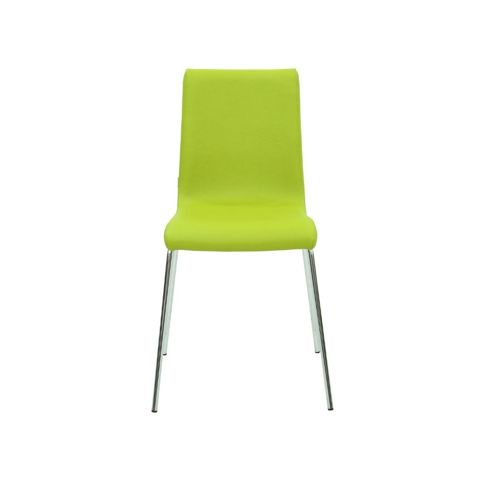 Stuhl aus Leder mit Inox-Beinen | Modell KENT