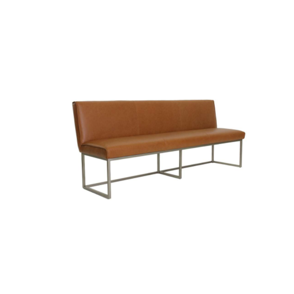 Sitzbank aus Büffelleder mit Stahlrahmen | Modell CORNER 220